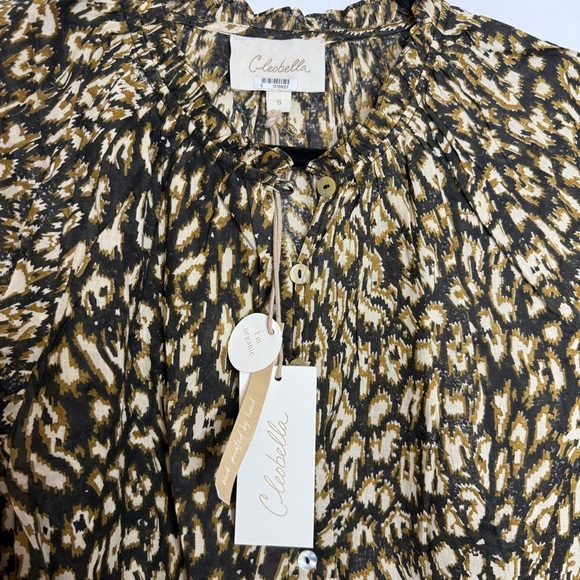 Cleobella Alicia Blouse Long Sleeve Organic Cotton Pattern - Small NWT - Picture 4 of 10